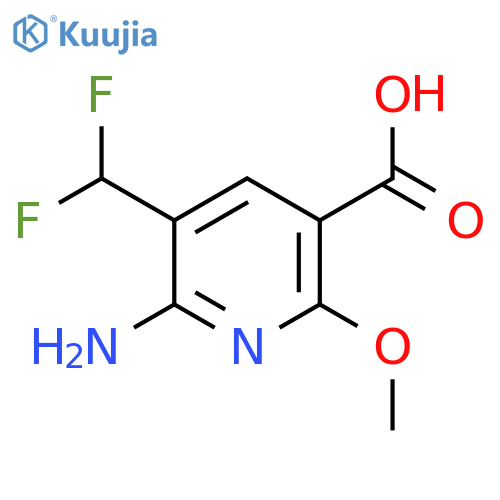2-Amino-3-(difluoromethyl)-6-methoxypyridine-5-carboxylic acid structure