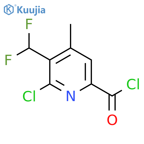 2-Chloro-3-(difluoromethyl)-4-methylpyridine-6-carbonyl chloride structure