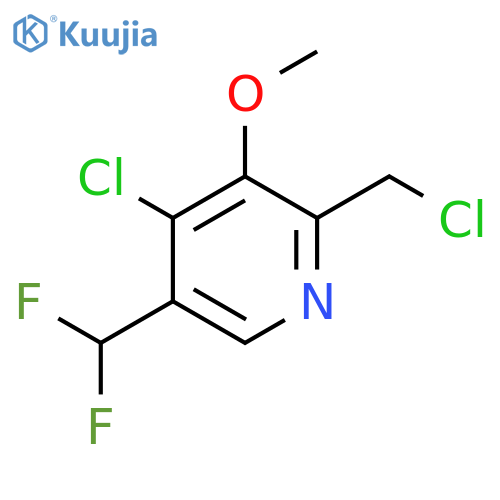 4-Chloro-2-(chloromethyl)-5-(difluoromethyl)-3-methoxypyridine structure