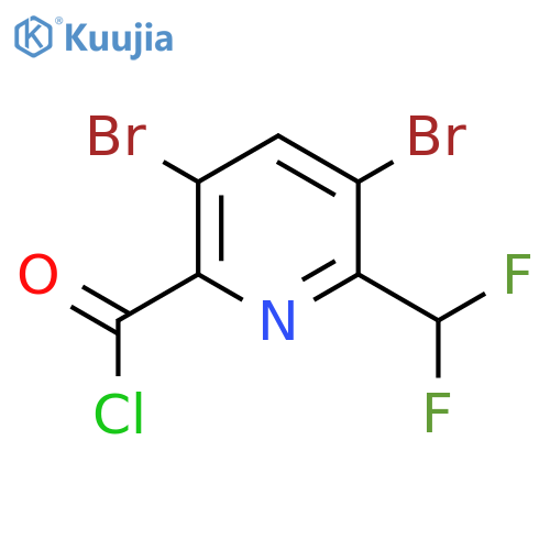 3,5-Dibromo-2-(difluoromethyl)pyridine-6-carbonyl chloride structure