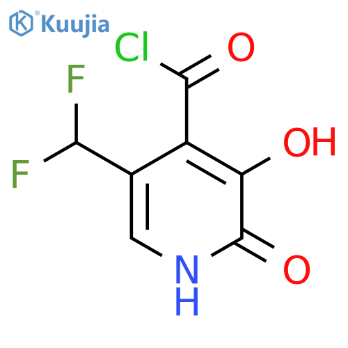 5-(Difluoromethyl)-2,3-dihydroxypyridine-4-carbonyl chloride structure