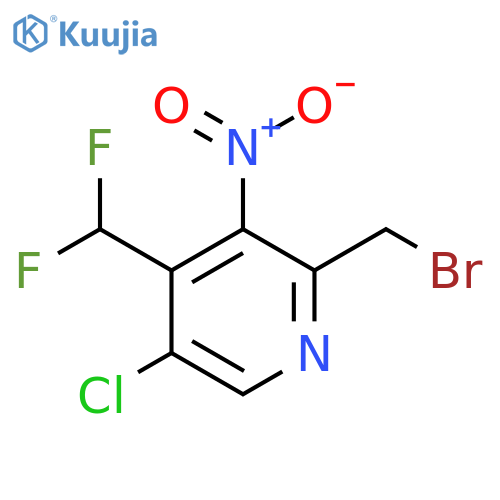 2-(Bromomethyl)-5-chloro-4-(difluoromethyl)-3-nitropyridine structure