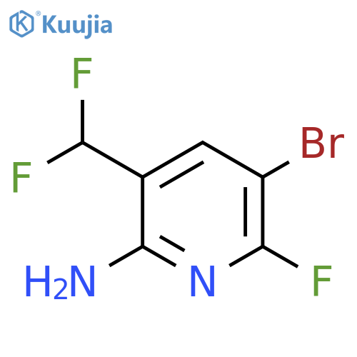 2-Amino-5-bromo-3-(difluoromethyl)-6-fluoropyridine structure