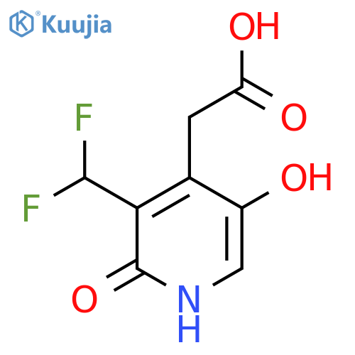 3-(Difluoromethyl)-2,5-dihydroxypyridine-4-acetic acid structure
