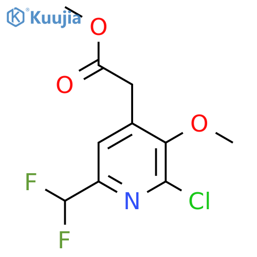 Methyl 2-chloro-6-(difluoromethyl)-3-methoxypyridine-4-acetate structure