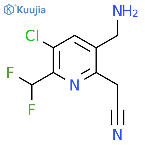 3-(Aminomethyl)-5-chloro-6-(difluoromethyl)pyridine-2-acetonitrile structure