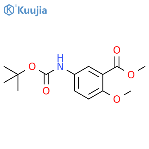 methyl 5-((tert-butoxycarbonyl)amino)-2-methoxybenzoate structure