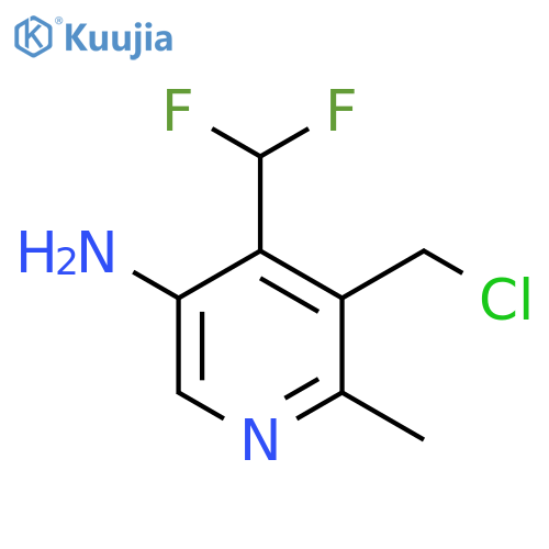 5-Amino-3-(chloromethyl)-4-(difluoromethyl)-2-methylpyridine structure