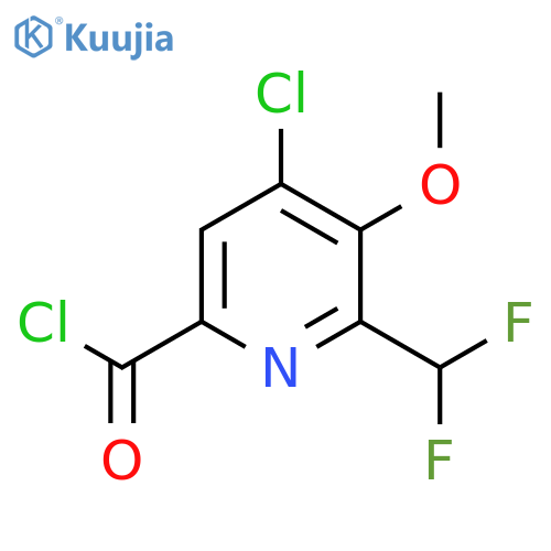4-Chloro-2-(difluoromethyl)-3-methoxypyridine-6-carbonyl chloride structure