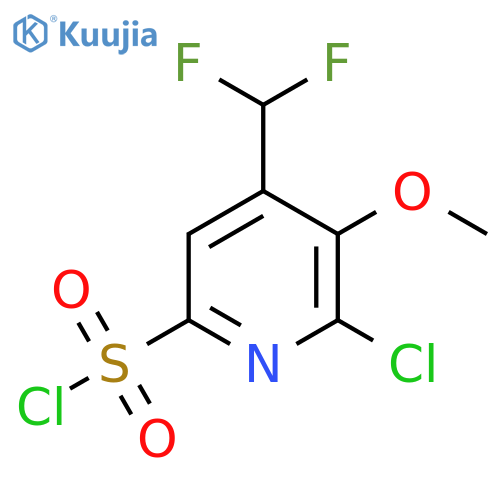 2-Chloro-4-(difluoromethyl)-3-methoxypyridine-6-sulfonyl chloride structure
