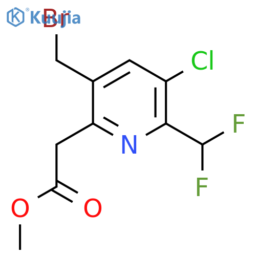 Methyl 3-(bromomethyl)-5-chloro-6-(difluoromethyl)pyridine-2-acetate structure