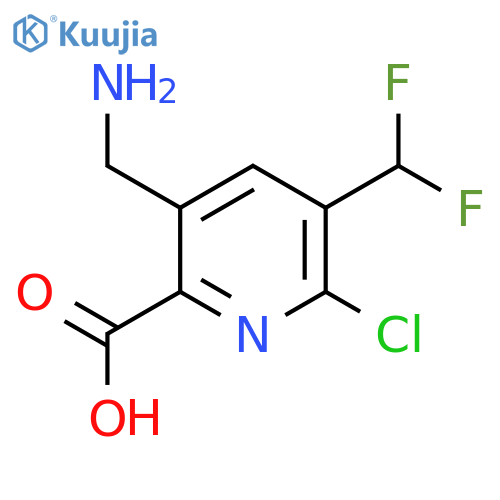 5-(Aminomethyl)-2-chloro-3-(difluoromethyl)pyridine-6-carboxylic acid structure