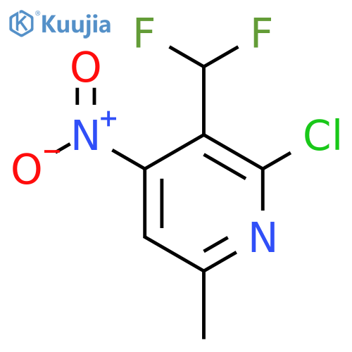 2-Chloro-3-(difluoromethyl)-6-methyl-4-nitropyridine structure
