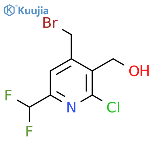 4-(Bromomethyl)-2-chloro-6-(difluoromethyl)pyridine-3-methanol structure