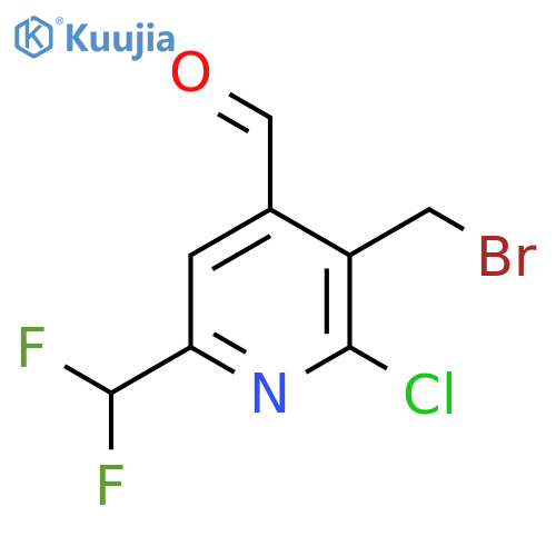 3-(Bromomethyl)-2-chloro-6-(difluoromethyl)pyridine-4-carboxaldehyde structure