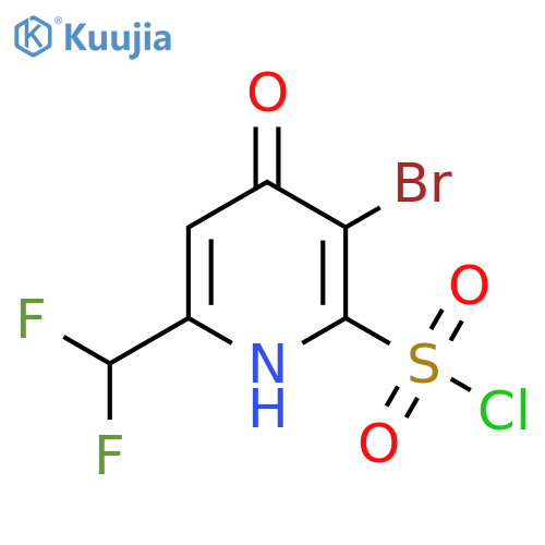 3-Bromo-6-(difluoromethyl)-4-hydroxypyridine-2-sulfonyl chloride structure