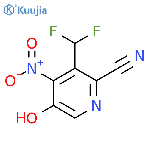 2-Cyano-3-(difluoromethyl)-5-hydroxy-4-nitropyridine structure