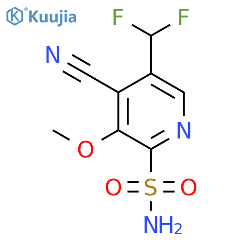 4-Cyano-5-(difluoromethyl)-3-methoxypyridine-2-sulfonamide structure