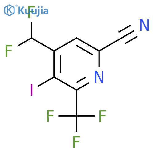 6-Cyano-4-(difluoromethyl)-3-iodo-2-(trifluoromethyl)pyridine structure