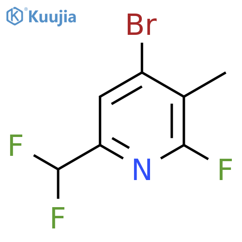4-Bromo-6-(difluoromethyl)-2-fluoro-3-methylpyridine structure