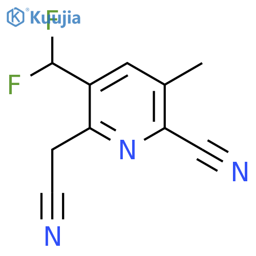 2-Cyano-5-(difluoromethyl)-3-methylpyridine-6-acetonitrile structure