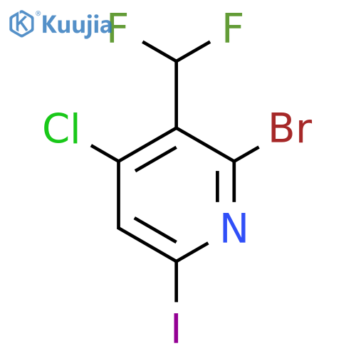 2-Bromo-4-chloro-3-(difluoromethyl)-6-iodopyridine structure