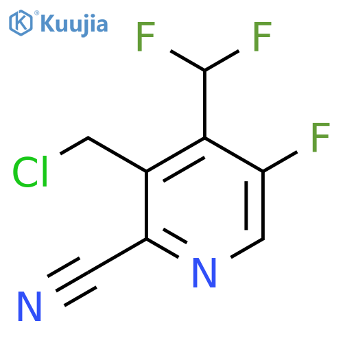 3-(Chloromethyl)-2-cyano-4-(difluoromethyl)-5-fluoropyridine structure