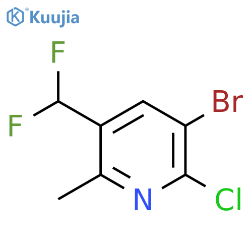 3-Bromo-2-chloro-5-(difluoromethyl)-6-methylpyridine structure