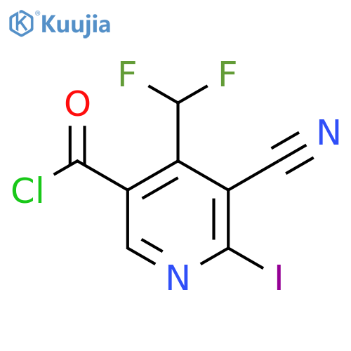 3-Cyano-4-(difluoromethyl)-2-iodopyridine-5-carbonyl chloride structure