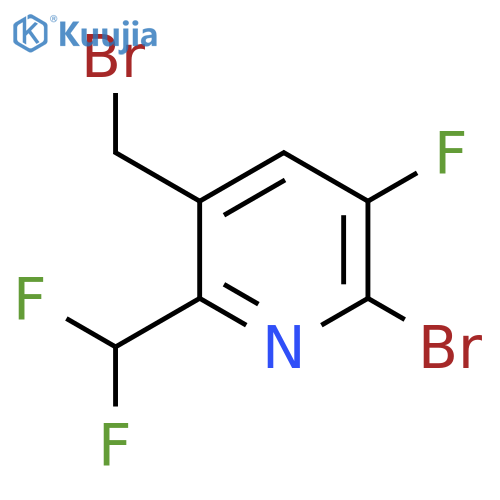 2-Bromo-5-(bromomethyl)-6-(difluoromethyl)-3-fluoropyridine structure