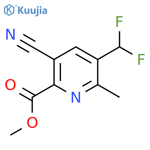 Methyl 3-cyano-5-(difluoromethyl)-6-methylpyridine-2-carboxylate structure