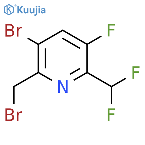 3-Bromo-2-(bromomethyl)-6-(difluoromethyl)-5-fluoropyridine structure