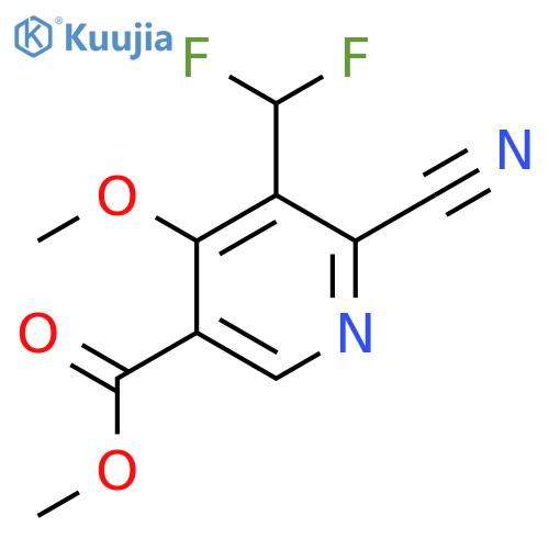 Methyl 2-cyano-3-(difluoromethyl)-4-methoxypyridine-5-carboxylate structure