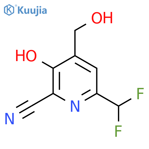 2-Cyano-6-(difluoromethyl)-3-hydroxypyridine-4-methanol structure