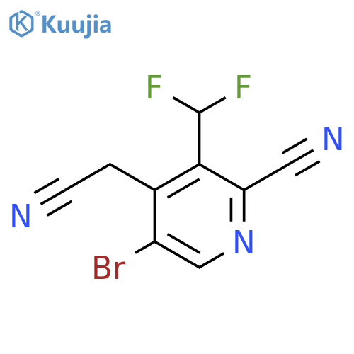 5-Bromo-2-cyano-3-(difluoromethyl)pyridine-4-acetonitrile structure