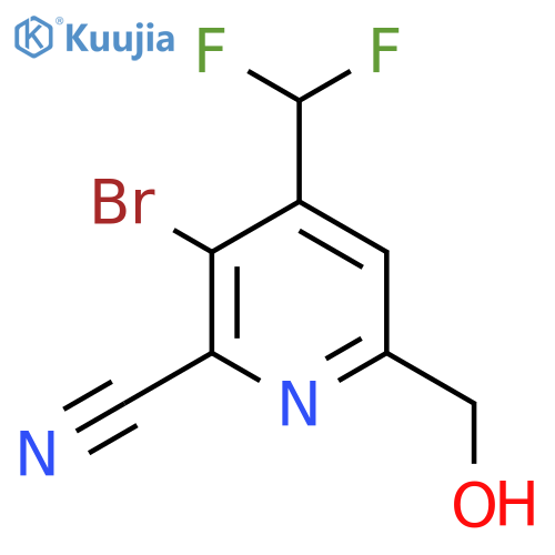 3-Bromo-2-cyano-4-(difluoromethyl)pyridine-6-methanol structure