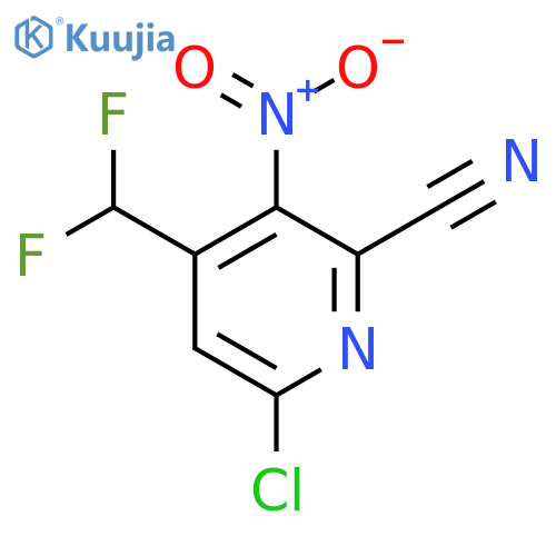 6-Chloro-2-cyano-4-(difluoromethyl)-3-nitropyridine structure