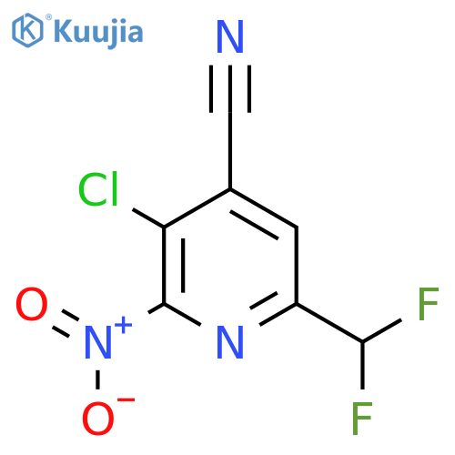3-Chloro-4-cyano-6-(difluoromethyl)-2-nitropyridine structure