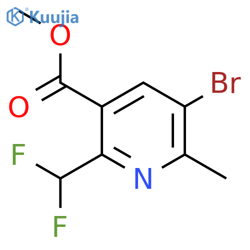 Methyl 3-bromo-6-(difluoromethyl)-2-methylpyridine-5-carboxylate structure