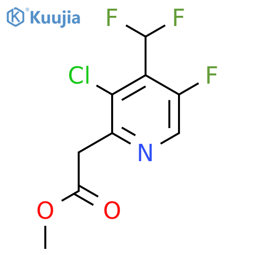 Methyl 3-chloro-4-(difluoromethyl)-5-fluoropyridine-2-acetate structure