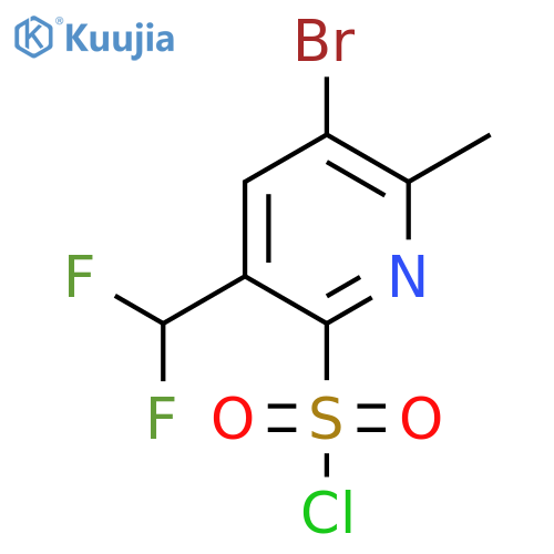3-Bromo-5-(difluoromethyl)-2-methylpyridine-6-sulfonyl chloride structure