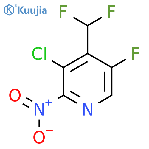 3-Chloro-4-(difluoromethyl)-5-fluoro-2-nitropyridine structure
