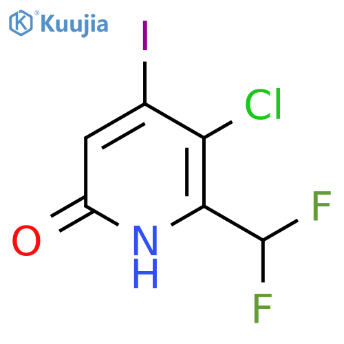 3-Chloro-2-(difluoromethyl)-6-hydroxy-4-iodopyridine structure