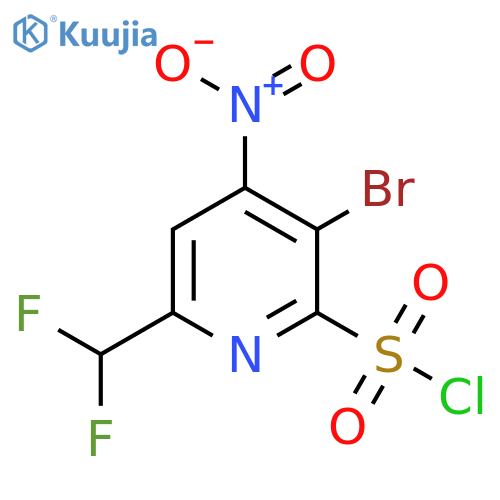 3-Bromo-6-(difluoromethyl)-4-nitropyridine-2-sulfonyl chloride structure