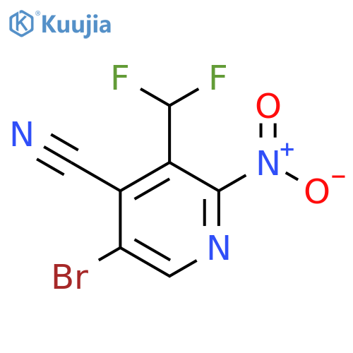 5-Bromo-4-cyano-3-(difluoromethyl)-2-nitropyridine structure