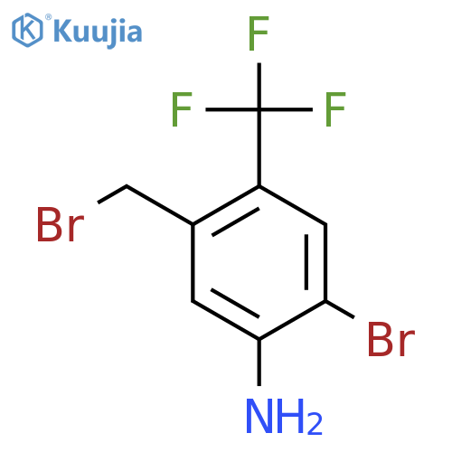 5-Amino-4-bromo-2-(trifluoromethyl)benzyl bromide structure