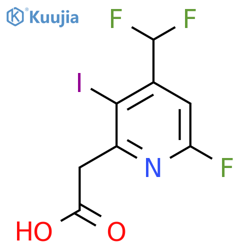 4-(Difluoromethyl)-6-fluoro-3-iodopyridine-2-acetic acid structure