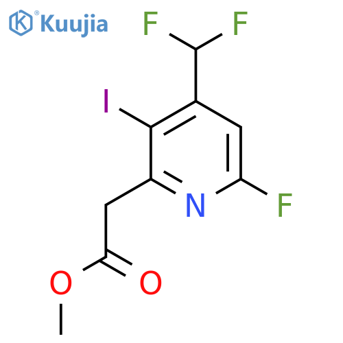 Methyl 4-(difluoromethyl)-6-fluoro-3-iodopyridine-2-acetate structure