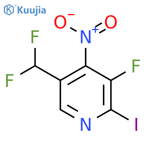 5-(Difluoromethyl)-3-fluoro-2-iodo-4-nitropyridine structure