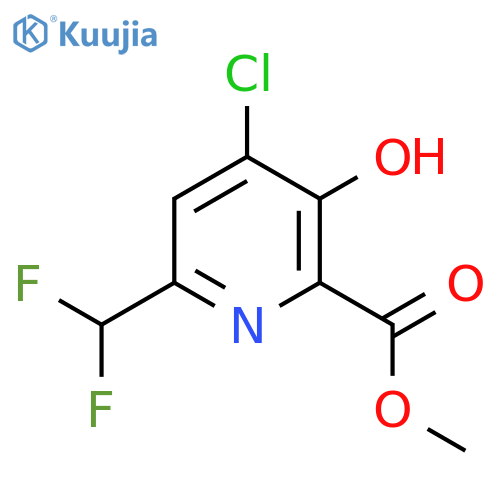 Methyl 4-chloro-6-(difluoromethyl)-3-hydroxypyridine-2-carboxylate structure